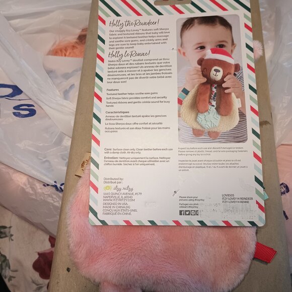 NEW Itzy Ritzy Holiday Lovey Plush + Teether Toy, - Picture 7 of 9